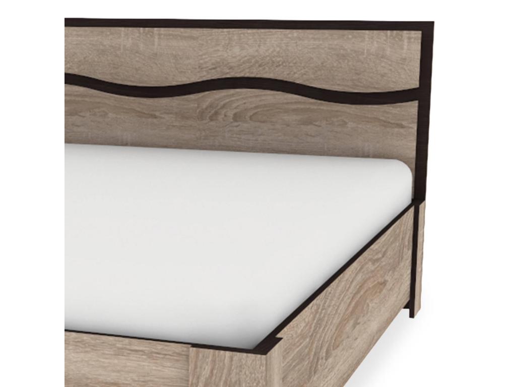 Lit Adulte Design Boislis 160x200cm Chêne Clair BXJJ09227