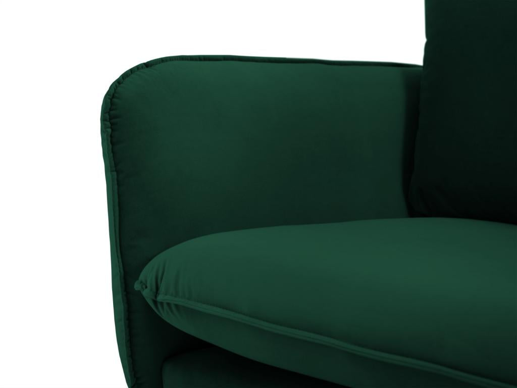 Boislis - Fauteuil Boislis en velours vert bouteille - 97x94x95cm SCCP35883
