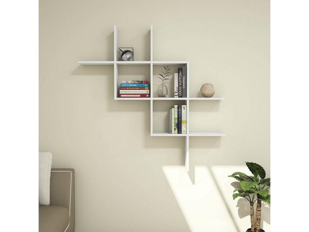 Boite Blanc Etagère 125x22x125 cm Boislis CERO78034