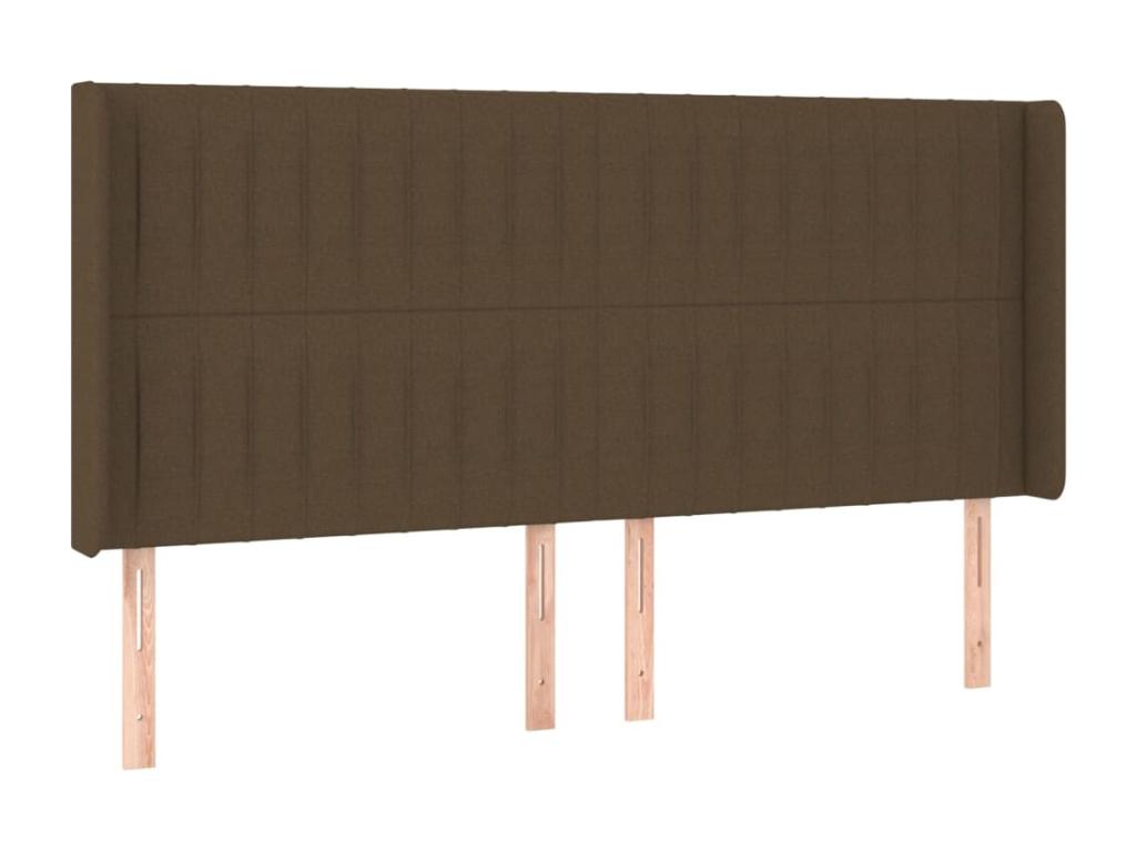 Sommier à Boislis de lit matelas et LED Marron foncé 180x200cm HCMJ63467