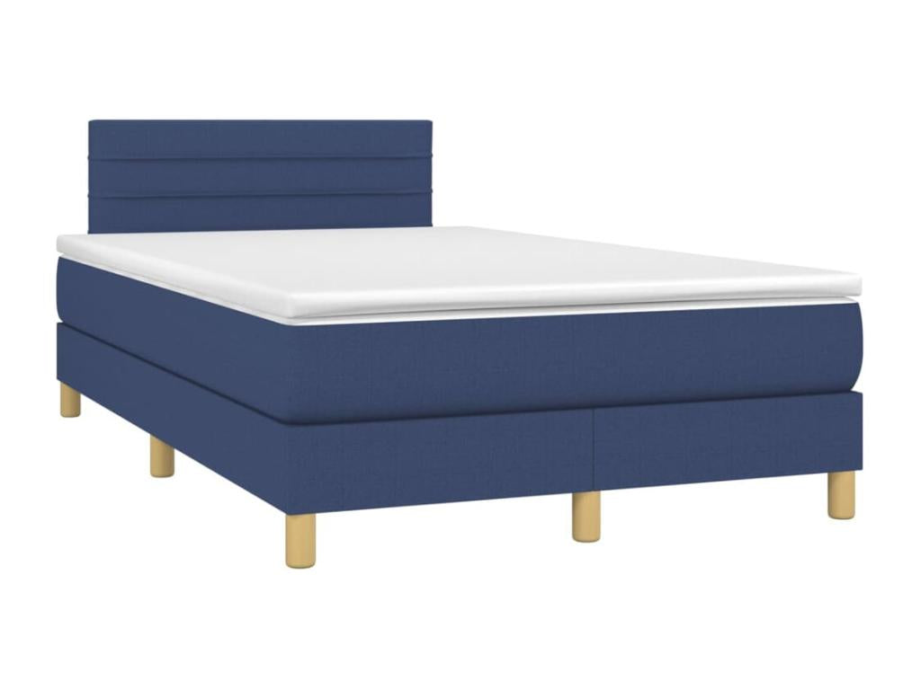Lit à sommier tapissier avec matelas Bleu 120x200 cm Tissu GQTT65336