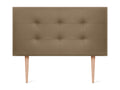 Boislis Tête de Lit en Similicuir Capitonnée 105x115cm avec Pieds Lit 105 - Marron Clair OKKM02337