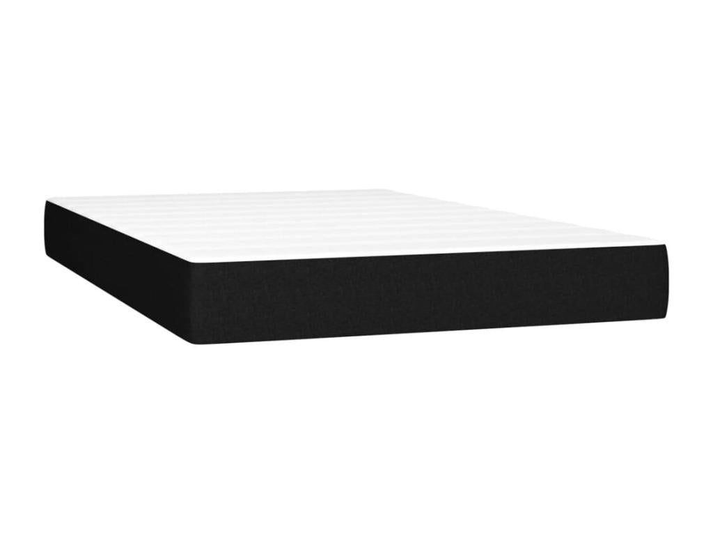 Lit à sommier tapissier avec matelas Noir 120x200 cm Tissu RPBZ61521