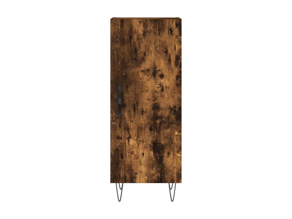 Buffet haut Chêne fumé 34,5x34x180 cm Bois d'ingénierie HMEA35392