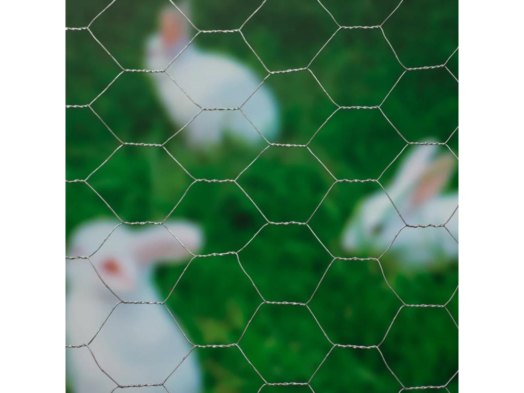 Nature Grillage métallique hexagonal 0,5x10 m 25 mm Acier galvanisé OHPM92972