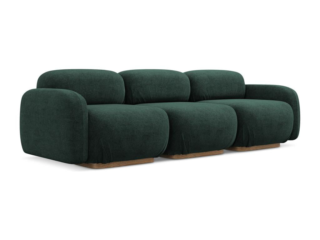 Canapé modulable 4 places en Bouclé - verte bouteille - Boislis ERNW33848