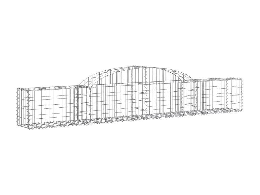 Paniers à gabions arqués 4 pièces 300x30x40/60 cm fer galvanisé QXKP28763