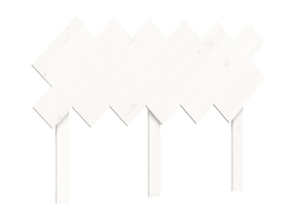Cadre de lit avec tête de lit blanc 120x200 bois massif SZBG04521