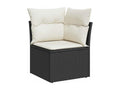 Salon de jardin 10 pcs avec coussins noir résine tressée ZOKC76346