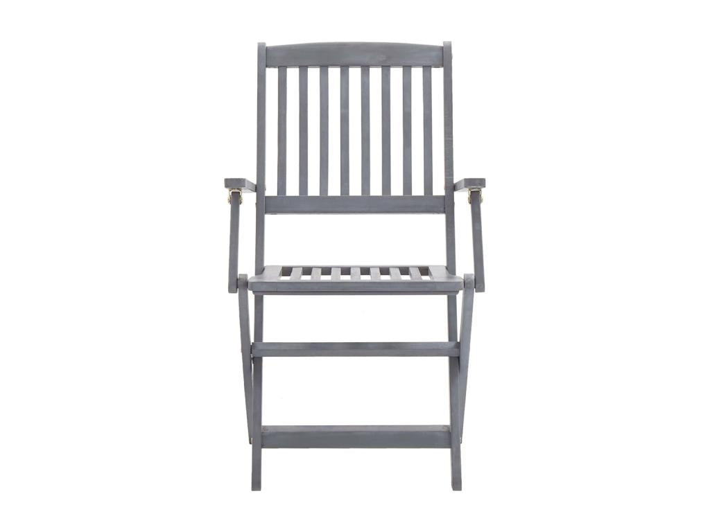 Chaises pliables d'extérieur 4 pièces avec coussins Bois d'Boislis SCQC01188