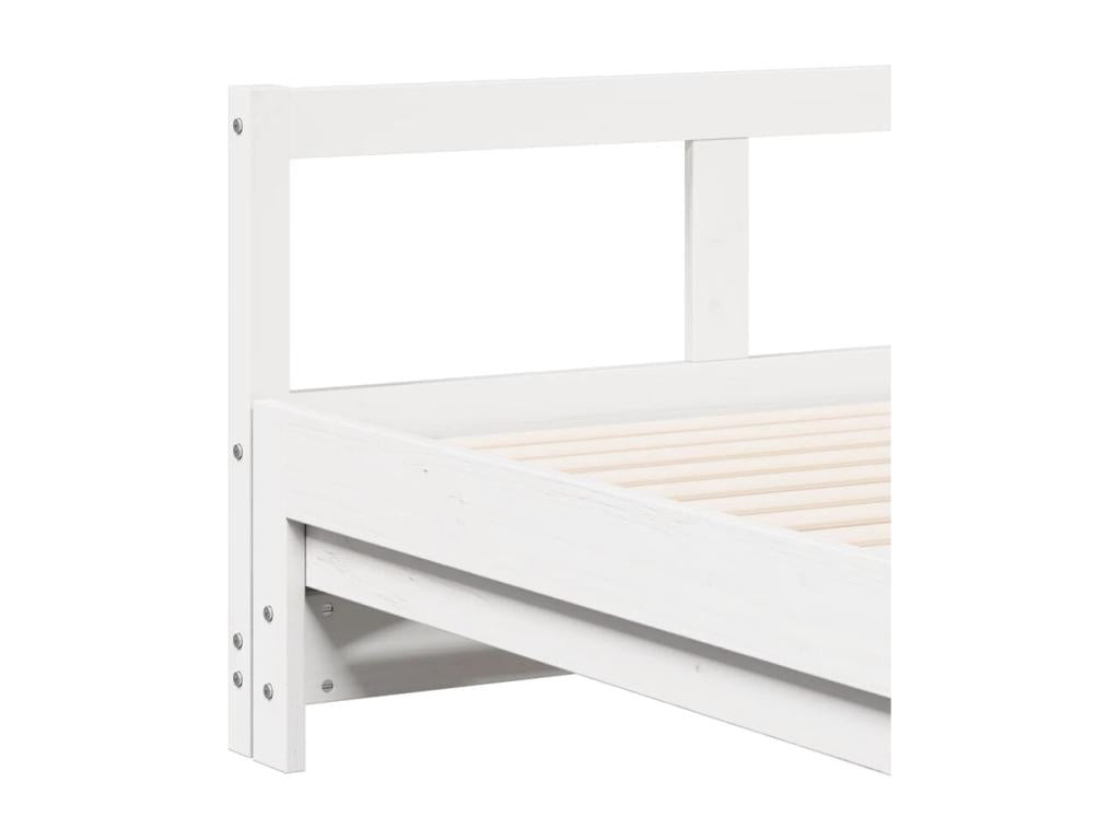 Lit de jour et lit gigogne et matelas 90x190 cm Mobenze pin massif HBNA29678
