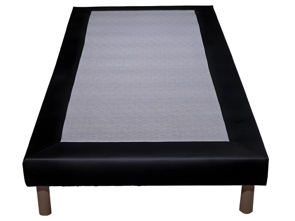 Ensemble Matelas mousse Confort - 90x190cm - mousse - 18 cm et Sommier noir AGKB38170