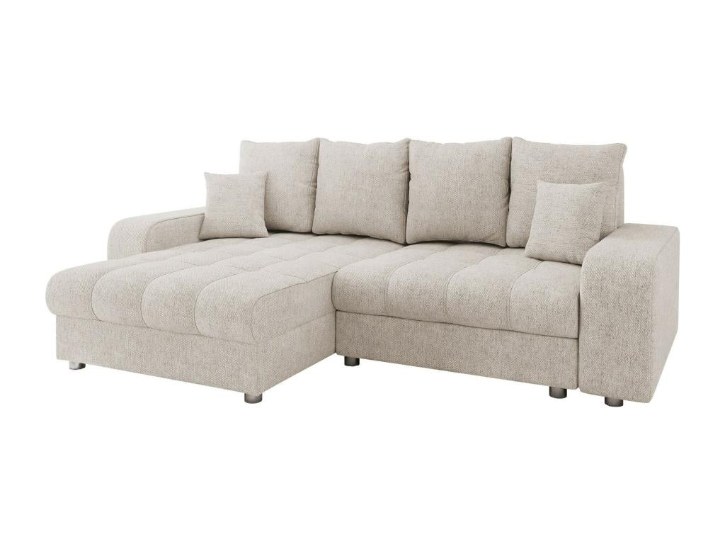Canapé d'angle Boislis 102 Brun clair Fonction de couchage Boîte de literie 250x166cm EYCA88888