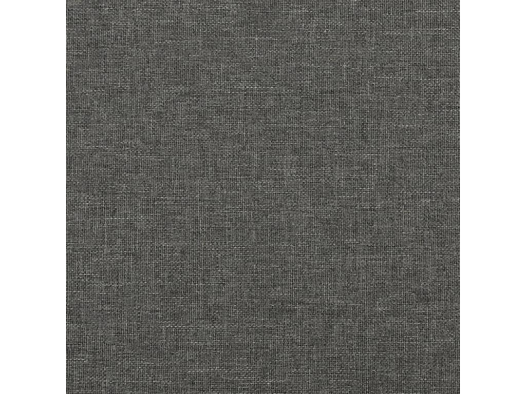 Sommier à Boislis de lit avec matelas gris foncé 120x190cm tissu DPSM33566