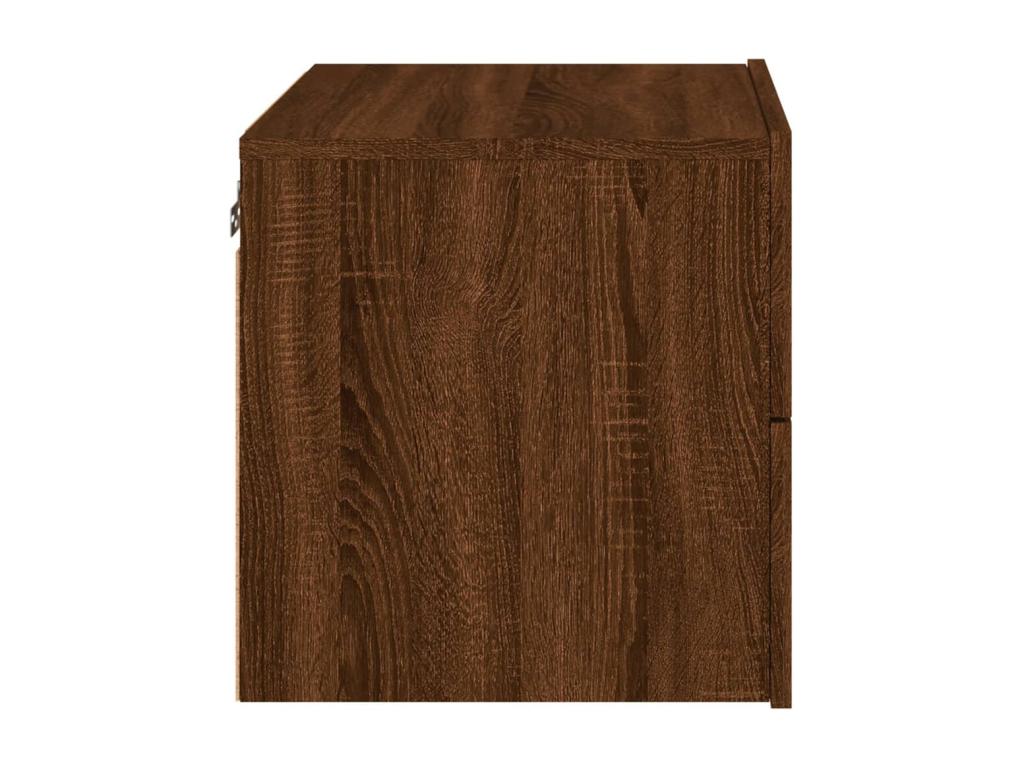 Table de chevet murale avec Boislisères LED chêne marron WVLK58591