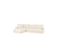 Canapé 3/4 places d'angle gauche couleur blanc cassé de 275cm ZBMD81833