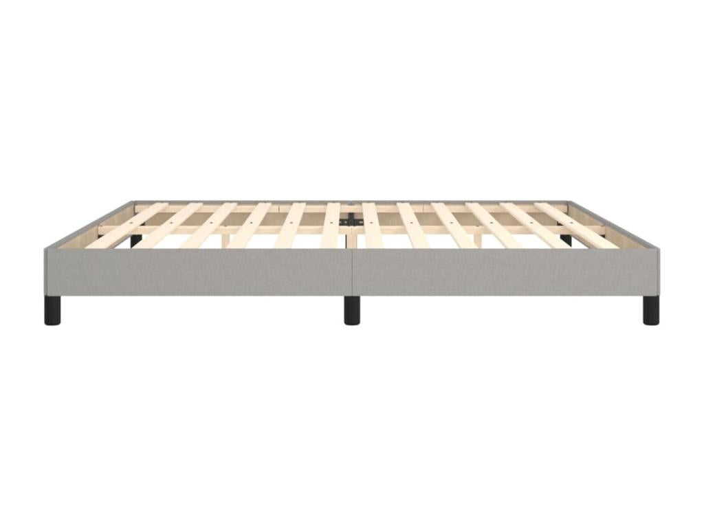 Cadre de lit Gris clair 200x200 cm Tissu AGPM78300