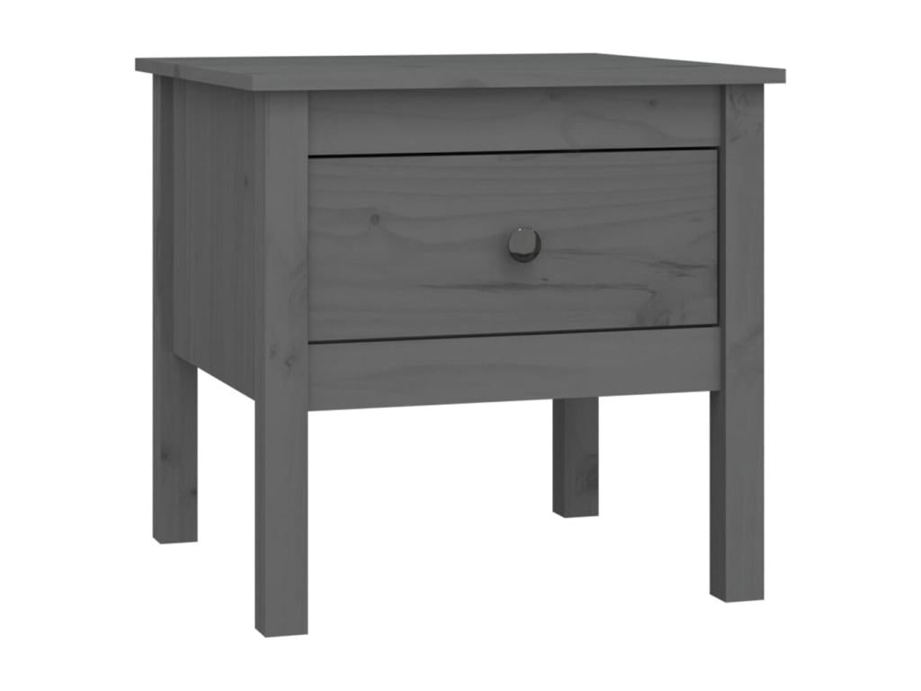 Table d'appoint Gris 50x50x49 cm Bois massif de pin STYS05174