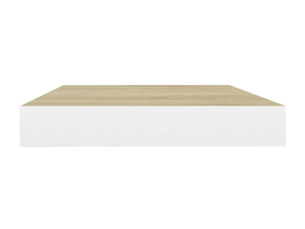 Étagères flottantes 2 pcs Chêne et blanc 50x23x3.8 MDF COVL82985