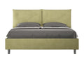 Lit double coffre surélevé Boislis thé vert microfibre capitonné 160x210 RYRE32628