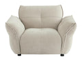 Fauteuil en tissu chiné beige Boislis YWLK98072