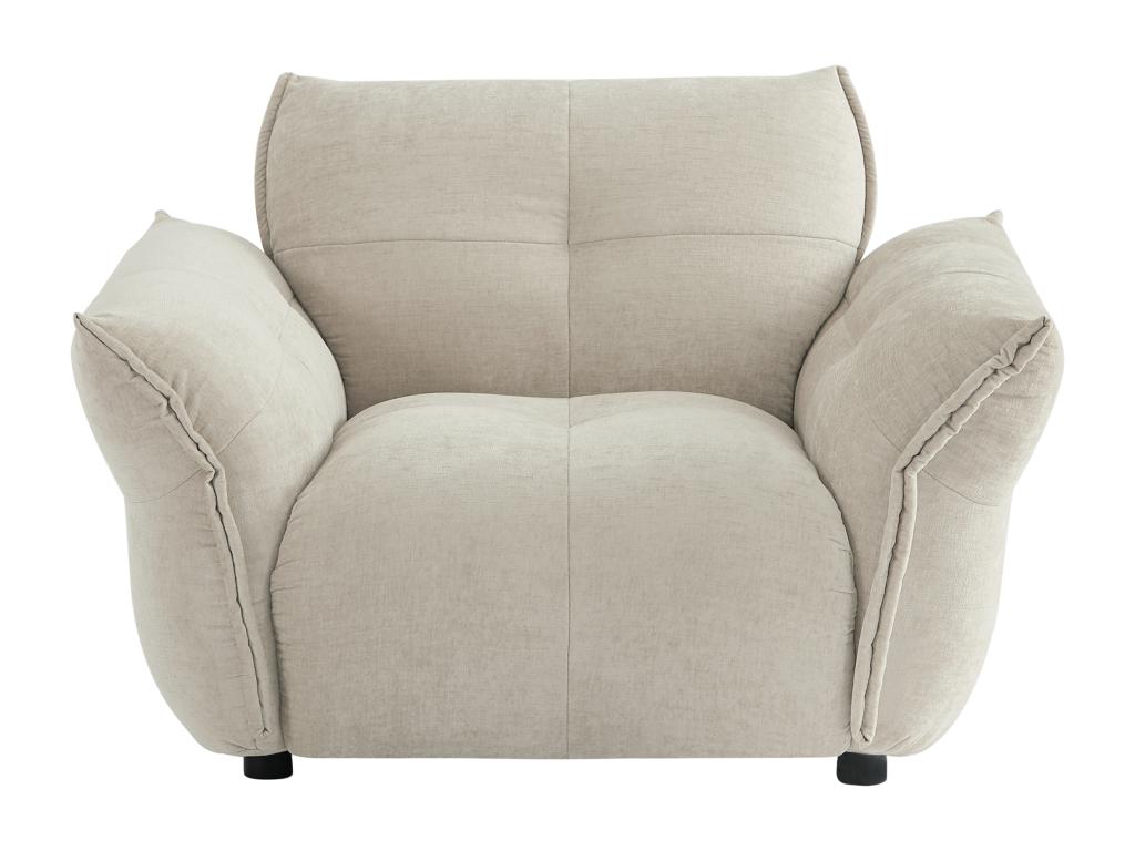 Fauteuil en tissu chiné beige Boislis YWLK98072