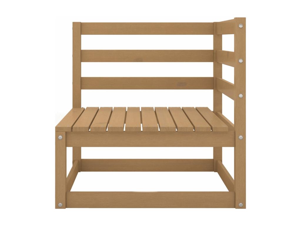 Salon de jardin 9 pcs marron miel Mobenze de pin massif LVGJ74111