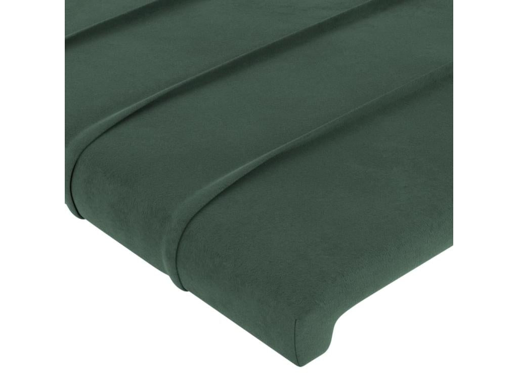 Tête de lit 2 pièces Vert foncé 72x5x78/88 cm Velours RACM08969