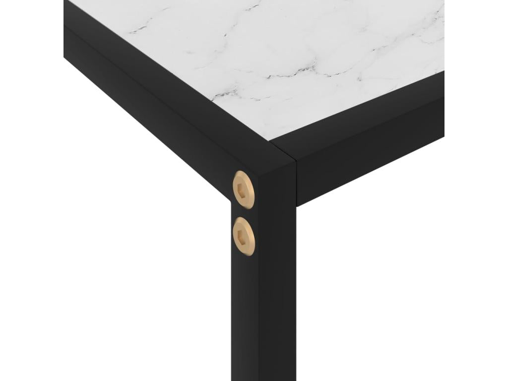 Table console Blanc 60x35x75 cm Verre trempé MGOF32678