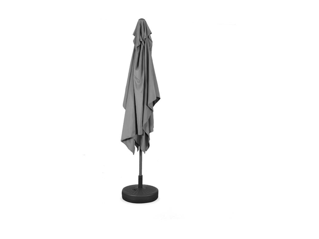 Parasol droit rectangulaire 2x3m - Boislis gris - mât central en aluminium orientable et Boislis d'ouverture VHDX75891
