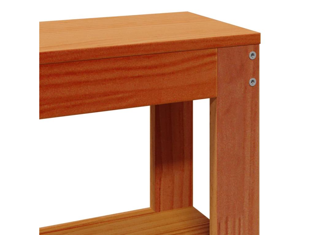 Cadre de lit sans matelas cire marron 160x200cm bois pin massif UEBV15667