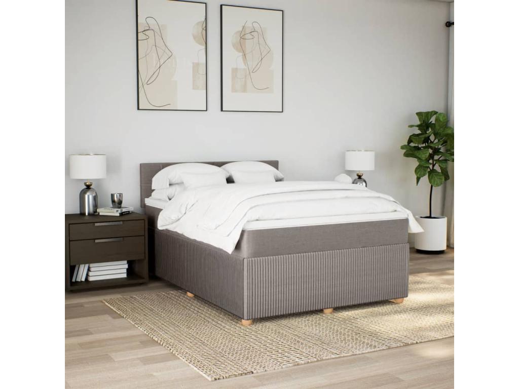 Sommier à Boislis de lit avec matelas Boislis 140x190 cm Tissu YMXA82868