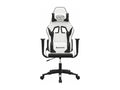 Chaise de jeu de massage Blanc et noir Similicuir YMUG26407