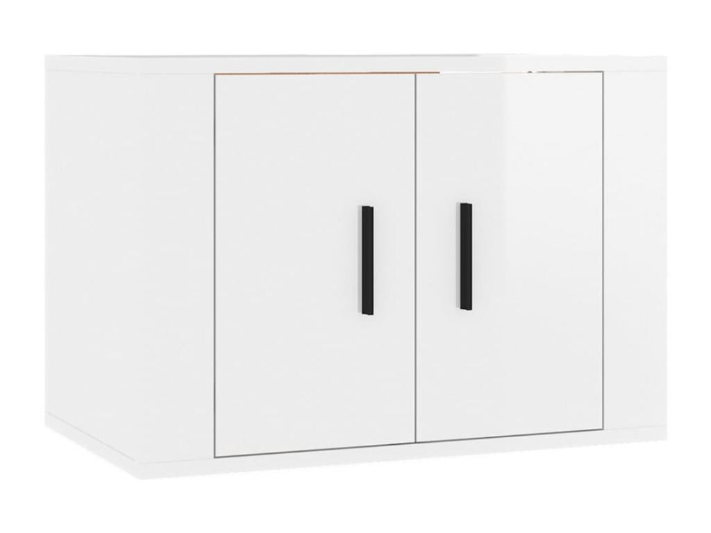 Ensemble de meubles TV 2 pièces blanc brillant bois d'ingénierie MZSP53265