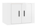 Ensemble de meubles TV 2 pièces blanc brillant bois d'ingénierie PWNO73812