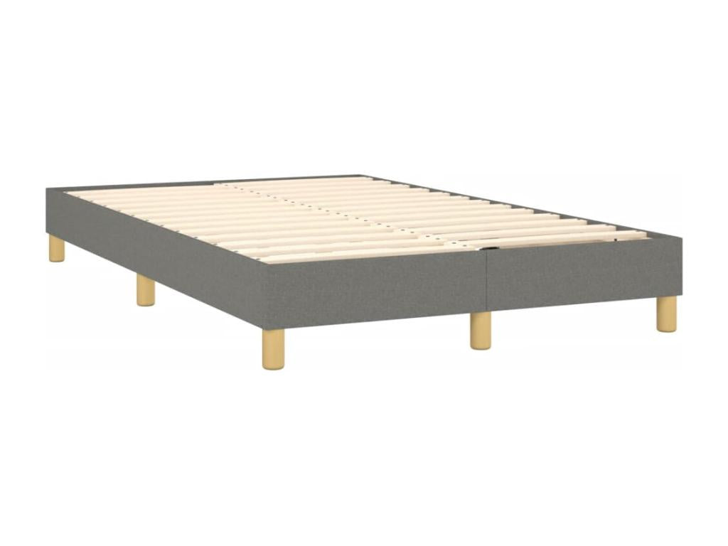 Sommier à Boislis de lit avec matelas Gris foncé 120x200cm Tissu KSPU15118