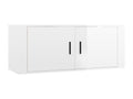Meuble TV mural Blanc brillant 100x34,5x40 cm WEYM44115