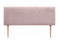 Boislis Tête de Lit Velours Côtelé Uni 145x105 avec Pieds de Lit 120/135/140 - Rose Pâle PJWF51541