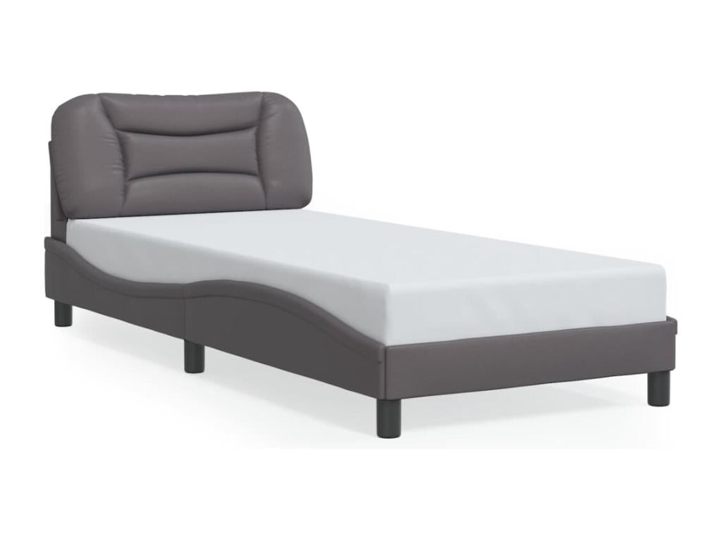 Cadre de lit avec LED sans matelas gris 90x200 cm KGUU53721