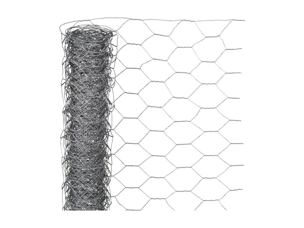 Nature Grillage métallique hexagonal 0,5x10 m 25 mm Acier galvanisé OHPM92972