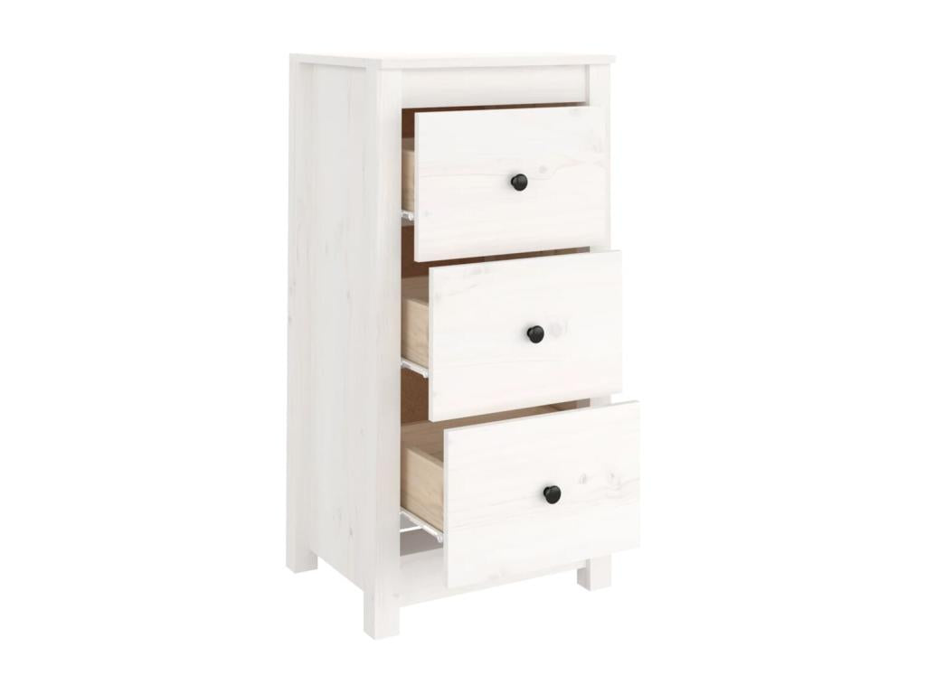 Buffets 2 pcs blanc 40x35x80 cm bois massif de pin BVSU42750