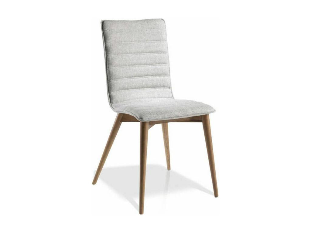 Chaise en bois de frêne couleur noyer et tissu Boislis - Lot de 2-Couleur Boislis 40 PBIU17624