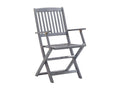 Chaises pliables d'extérieur 4 pièces avec coussins Bois d'Boislis SCQC01188