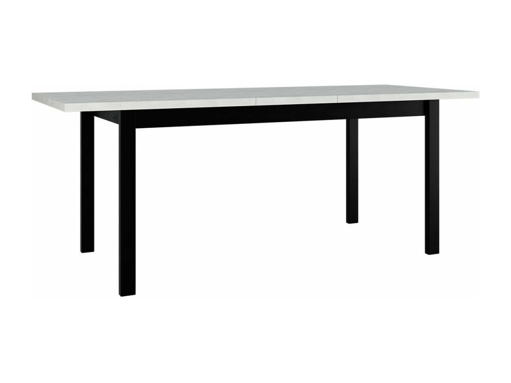 Table Victorville 177 Blanc - Chêne Boislis 78x90x160cm Allongement Stratifié Bois PXJQ19892