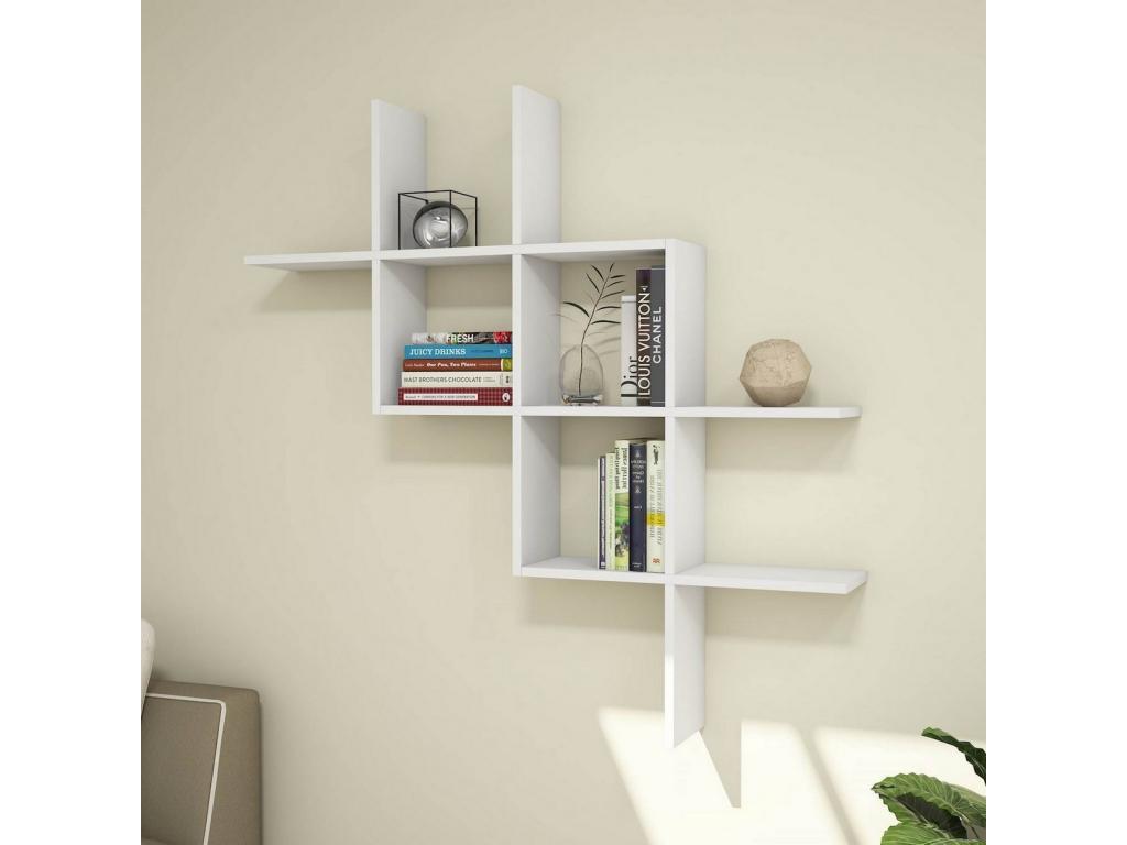 Boite Blanc Etagère 125x22x125 cm Boislis CERO78034