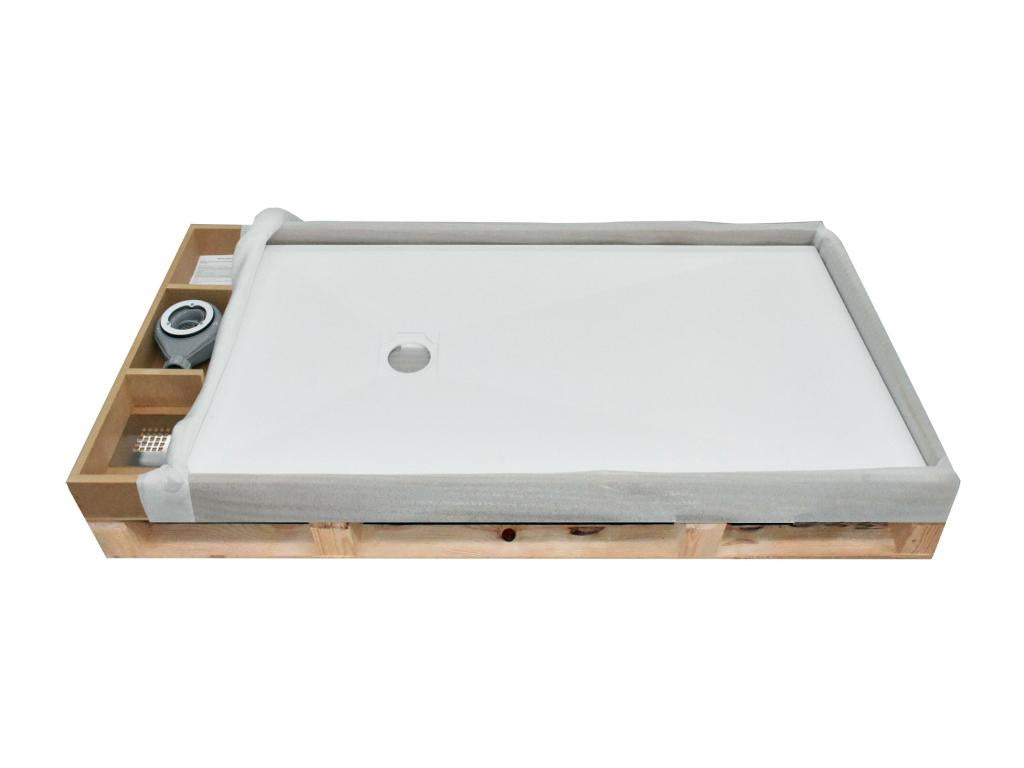 Receveur de douche Blanc finition Lisse Boislis CACH grille de couleur - 130x90 cm CJYM66640