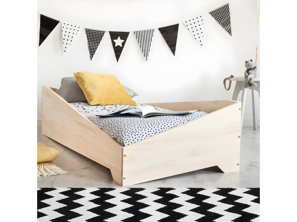 Lit 70x140 sommier inclus Boislis Bois MLXT97865