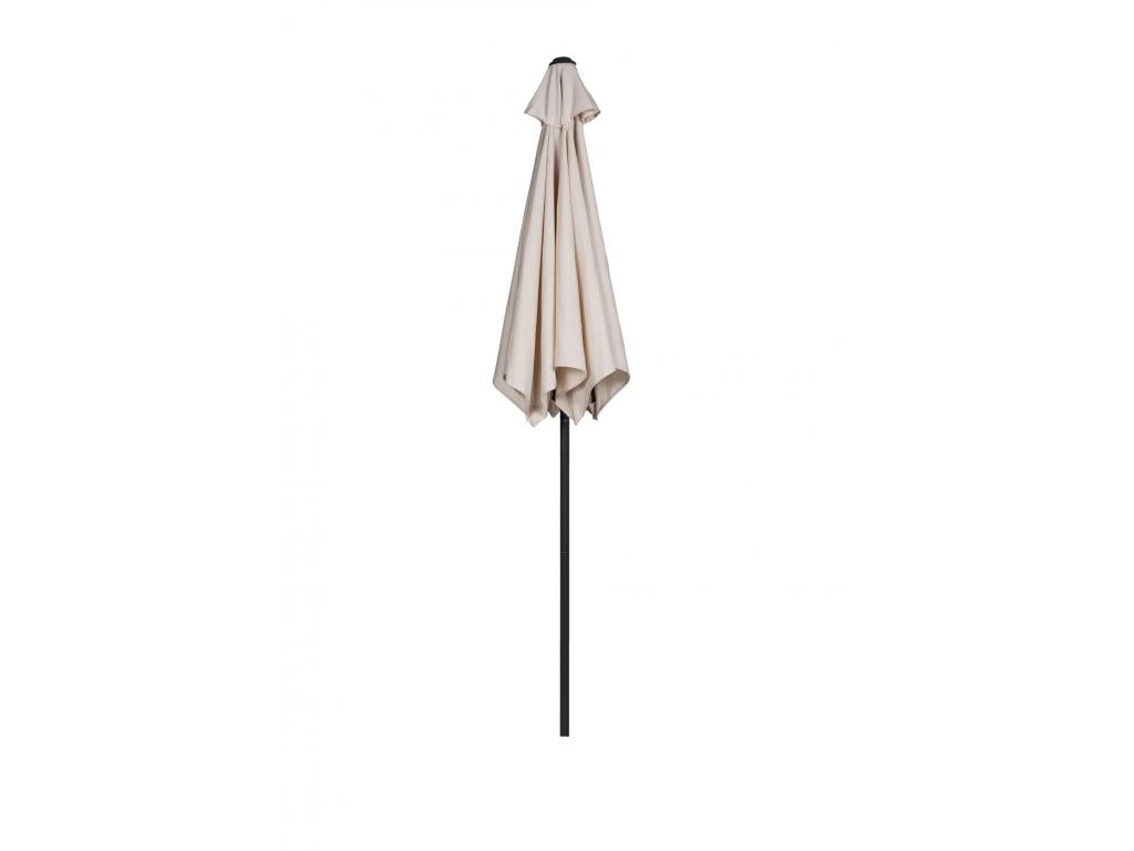 Parasol en aluminium avec Boislis couleur tissu écru et structure anthracite Dimensions 230x200x230 cm BJXJ44014