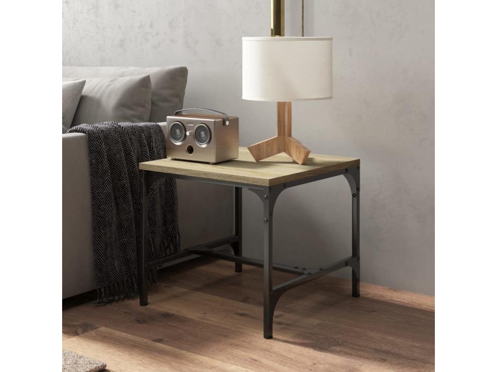Tables d'appoint 2 pièces Chêne Boislis 40x40x35 cm Bois ingénierie UCFE86335