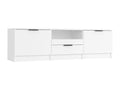 Meuble TV Blanc 140x35x40 cm Bois d'ingénierie QRZA97872